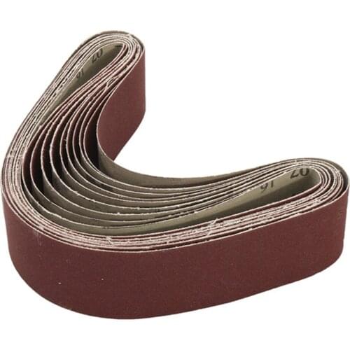 10pcs 40 to 1000 Grit 30mm x 540mm Sanding Belts For Angle Grinder Belt Sander Attachment
