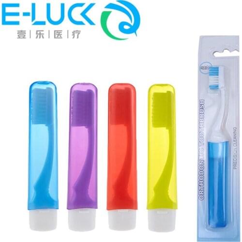 Toothbrush Portable Teethbrush Foldable Orthodontic Dental Care Mirror Interdental Brush Soft Adult Orthodontic Tooth Brushes