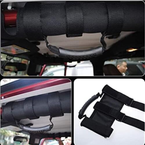 4 PCS/Set Jeep Wrangler Roll Bar Grab Handles Hand Holder Vehicle Replacement Parts for 1987- 2021 Jeep Wrangler YJ LJ TJ JK JL