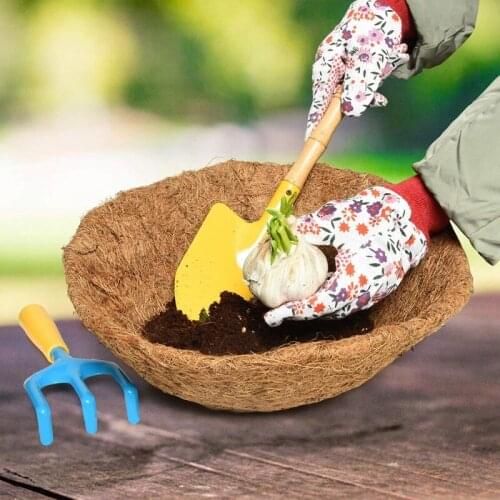 6PCS Half Round Coco Coir Liner Half Circle Coconut Fiber Replacement Liners for Hanging Baskets Garden Flower Pot