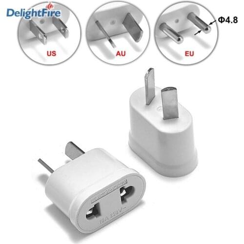 EU Euro To US Travel Power Plug Adapter Converter 2Pin 250V 10A Travel Convertor European To American Outlet Plug Adapter