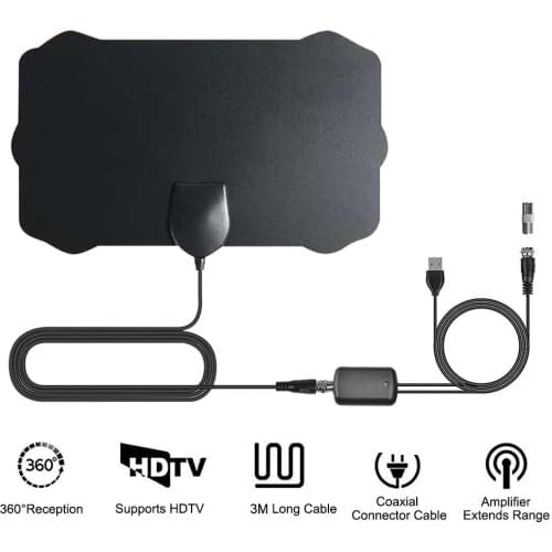 Antenna Amplifier 1280 Mile Range HD 4K TV Antenna 1080P Digital TV Stick Digital Indoor HDTV Signal Receiver Amplifier