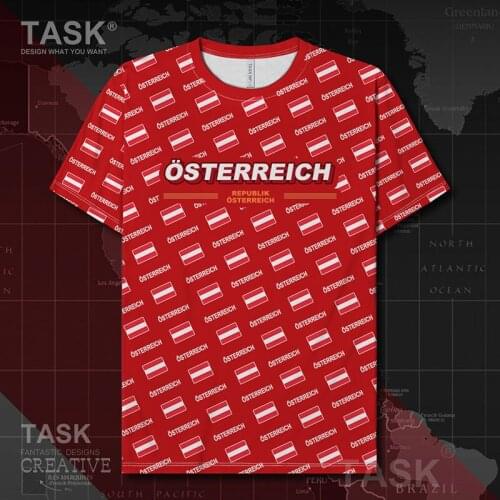 Austria Austrian AUT Quick Dry t shirt Short Sleeve fashion mens casual Short-sleeved new tops shirts Fitness clothes summer