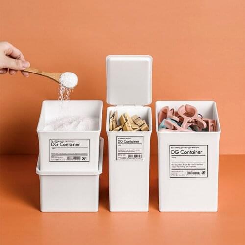 Household Washing Powder Laundry Powder Boxes Storage with Scoop Storage Baskets Bottle Laundry Powder Box MJ