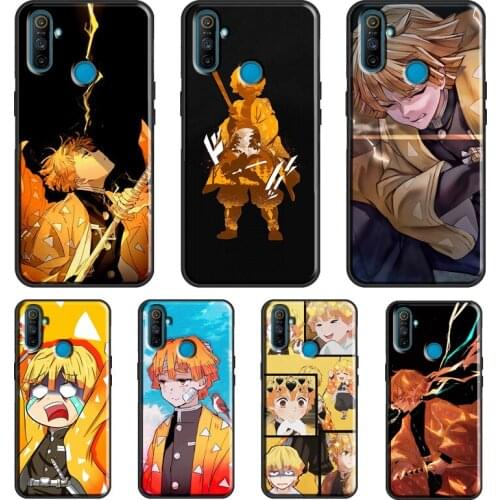 Agatsuma Zenitsu Kimetsu no Yaiba For OnePlus 9 Pro 7 8 Pro 8T Nord 9R Case For Realme 8 Pro C3 C21 GT Neo 6 7 Q3 Pro Cover