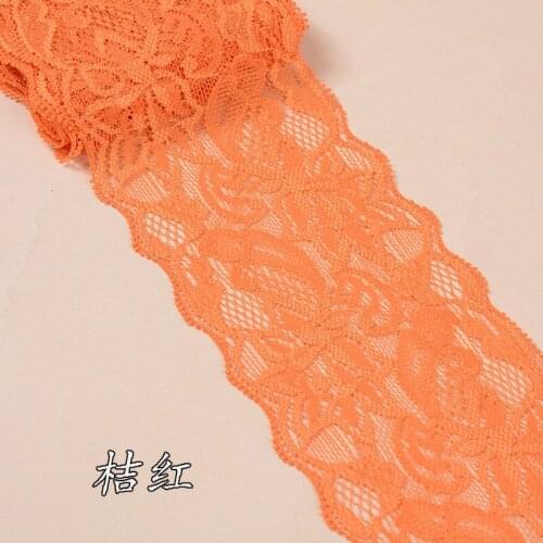 10Yds Elastic Mesh Lace Trim Luxury Embroidery 8cm Green Red Black Fabric for Wedding Dresses Lingerie Bra Underwear