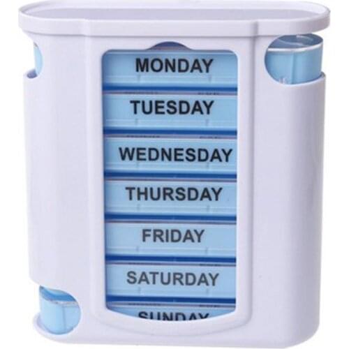 HotPortable 28 Grids Container Organizer Medicine Weekly Storage Pill 7 Day Tablet Sorter Box Case
