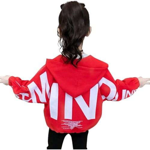 Teenage Girls Jacket Outerwear Letter Girl Coats Kids 2021 Spring Autumn Girls Jackets Casual Style Clothes For Girls