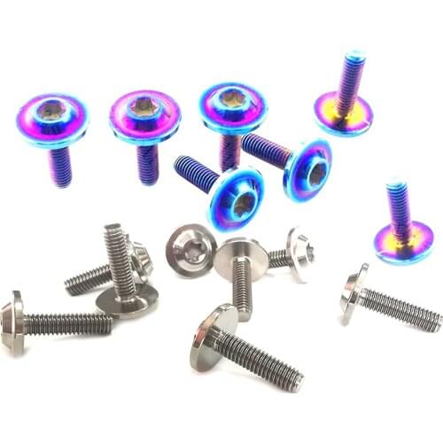 M4 M5 X 15mm 20mm Titanium Alloy Bolts Torx Socket Umbrella Head Screws Fastener for Racing Motorcycle Titanium Screws 6 PCS