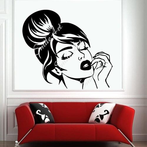 Cute Beauty salon Wall Stickers Decorative Sticker Home Decor For Baby Kids Rooms Decor Wall Art Decal