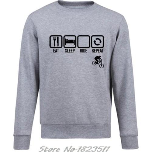 Men Autumn Winter Hoodie Listing Fashion Eat Sleep Mountain Biker Repeat Funny Mtn Biker Mtb Atb Sweatshirt pullover Jacket Tops