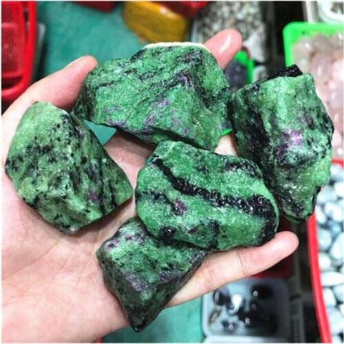 Natural Carved Ruby Zoisite Rough Crystal Healing Gemstone For Decoration