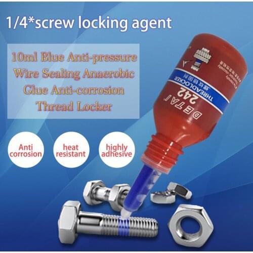 New 10ml Anaerobic Adhesive Glue Anti-Pressure Blue 242 Glue Anaerobic Screw Lock Adhesive Wire Sealing Anti-Corrosion Thread