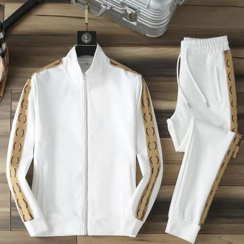 Autumn 2021 new female European and American fashion all-match slim slimming printed jacket casual sports suit