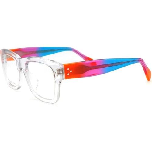 LKK Acetate Optical clear glasses Frame Men women eyeglasses fake frame spectacles decorative Myopia Clear lens Optical Prescrip