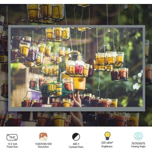 Original 10.2 Inch LVDS LCD screen CLAA102NA0ACW Resolution 1024*600 Brightness 220 Contrast 400:1