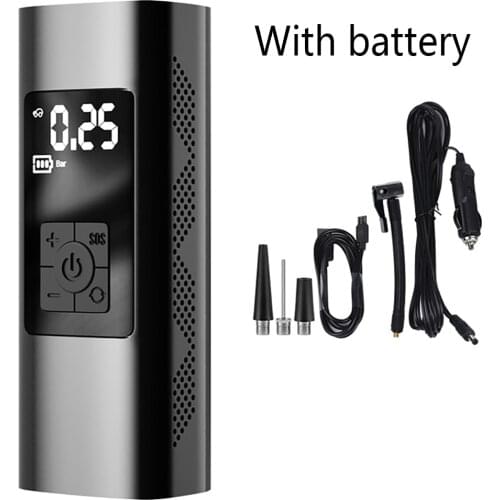 New Outdoor Portable Car Inflator Tire Electric Hand-Held Pump Smart Wireless Bicycle Basketball Air Digital Display Pump