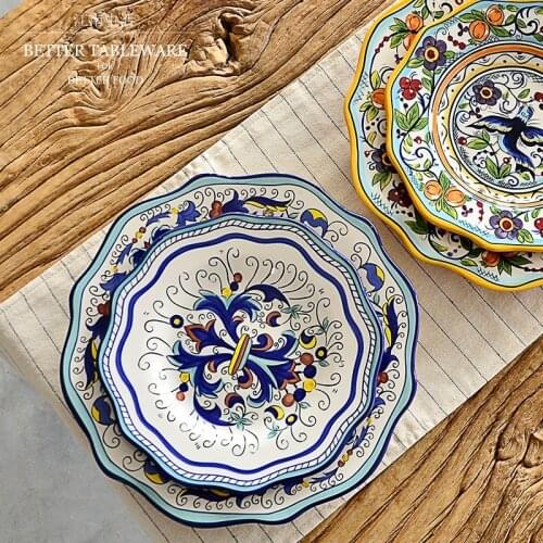 Tableware Bohemia home christmas European style Ethnic customs series ceramic western dishes large plates