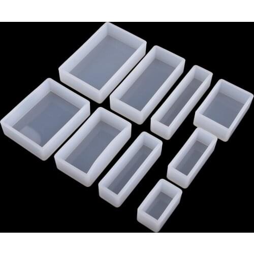 Rectangle Silicone Cake Molds For Resin Casting Jewelry Making Moulds Tools