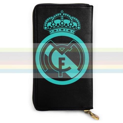 Real Madrid. New mens and womens smart leather wallet credit card bank card bag. Long mobile wallet
