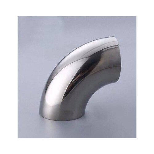 57mm O/D 304 Stainless Steel Sanitary Butt Weld 90 Degree Elbow Bend Pipe Fitting