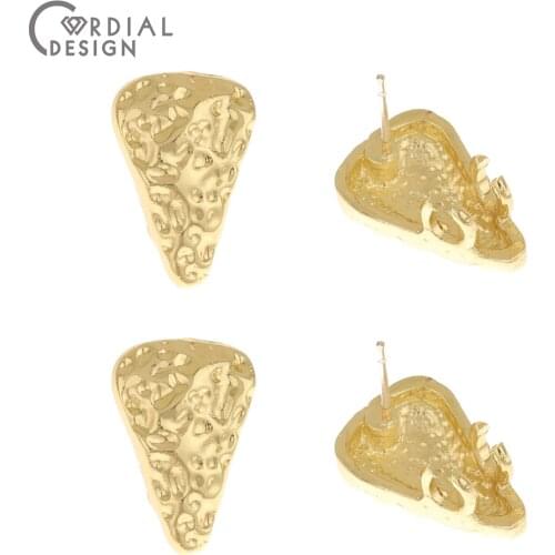 Cordial Design 100Pcs 11*17MM Jewelry Accessories/Hand Made/Triangle Shape/Earrings Stud/Jewelry Findings Components/DIY Making