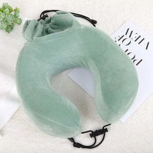 Memory Foam U-shaped Neck Pillow Soft Cervical Spine Car Flight Pillows Portable Train Plane Sleeping Gadget Travel Accessories