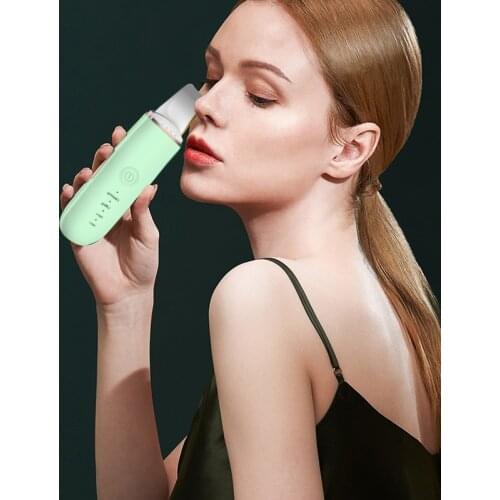 Ultrasonic Skin Scrubber Vibration Face Spatula Blackhead Remover Facial Scrubber Shovel Clean Cavitation Peeling Facial Lifting