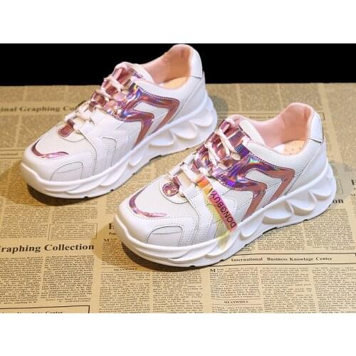 2020 Fashion Summer Women Sneakers Fashion Comfortable Casual Shoes Sequins Girl Breathable Platform Shoes Woman Flat Platform