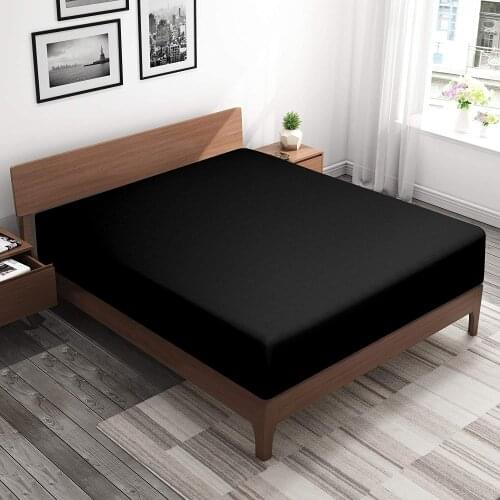 1pc Fitted Sheet High Quality Mattress Cover 4 Corner With Rubber Elastic Band Adult Kids Child Single Twin Full Double Size