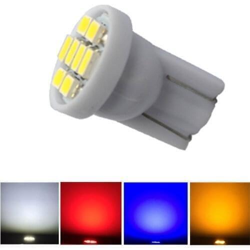 10pcs T10 W5W 194 168 #555 DC AC 6V 6.3V Non Polar Pinball Machine LED Light Bulb No Ghosting Car interior lamp 8SMD 1206 DC6V