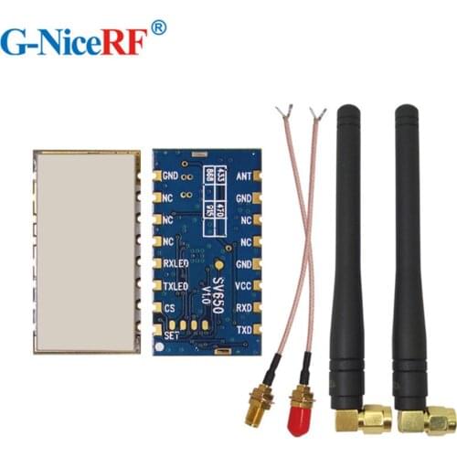 2pcs small size Si4432 500mW 3km SV650 RS485 433mhz rf data transmitter and receiver module