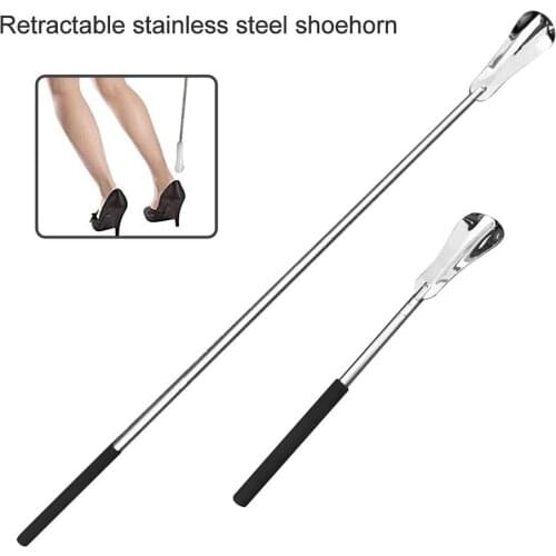 2020 Lowest Price Flexible Stainless Steel Shoehorn Shoe Stick Lifter Spoon Tool with Long Handle Christmas gift