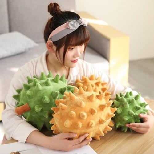 23/40cm Cute fruit Durian soft stuffed plush pillow funny fruit durian childrens play game Simulation toy