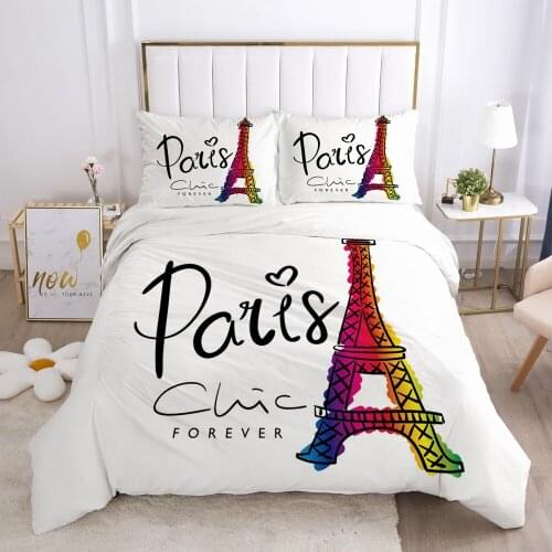 3D Bed Linens Bedding Set Duvet Cover Sets Quilt/Comforter Covers Pillow Case King Queen Full Size Letter Design Bedclothes