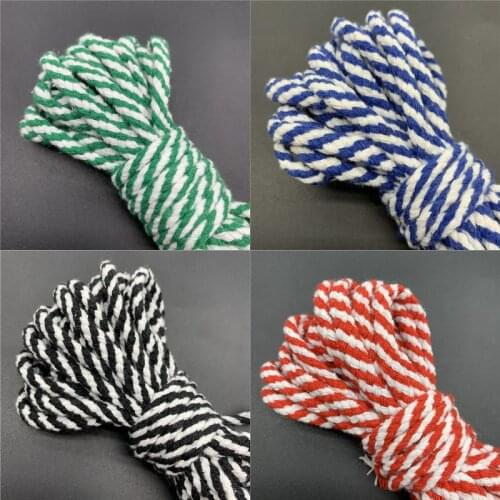 5yards/lot 6mm Cotton Cord Rope Eco-Friendly Twisted Rope High Tenacity Thread DIY Textile Craft Woven String Home Decoration