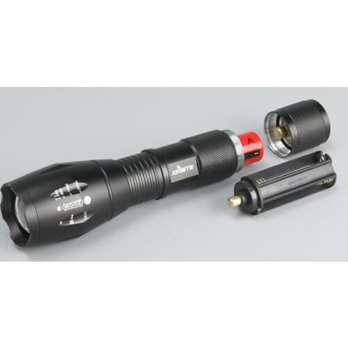 A100 outdoor led flashlight T6 rechargeable zoom mini glare flashlight keychain light keychain light