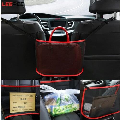Stowing Tidying Storage Mesh Bag Universal Auto Organizer Handbag Holder Seat Gap Car Net Pocket