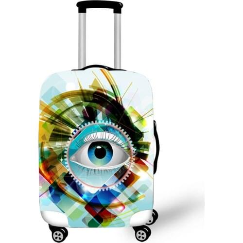 Case for suitcases cover cartoon eyes case suitcase luggage protective covers Travel accessories 3D Colorful zipper 18-30 Inch