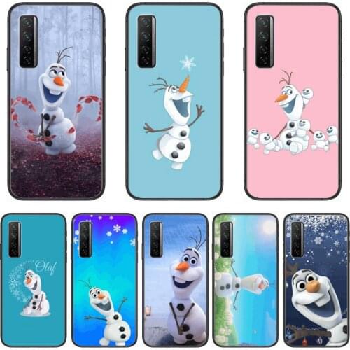 Phone Case Frozon Snowman Olaf Phone Case For Huawei Nova p10 lite 7 6 5 4 3 Pro i p Smart ZBlack Etui 3D Coque Painting Hoesje