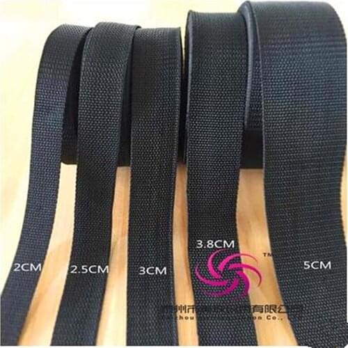 Black polypropylene thickened PP webbing, luggage, binding, warning, isolation tape diy sewing accessories 1 yard