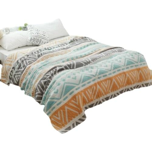 Pure Cotton Gauze Towel Quilt Soft and Breathable Summer Single Double Bed Thin Blanket Sofa Blanket Leisure Sheet 150*200
