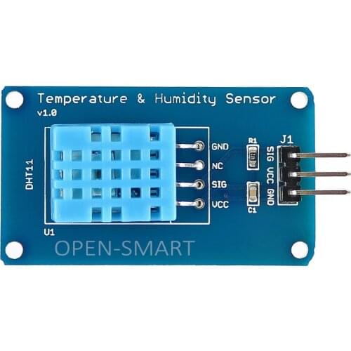 DHT11 Digital Temperature & Humidity Sensor Module Single-Bus Control Compatible for Arduino