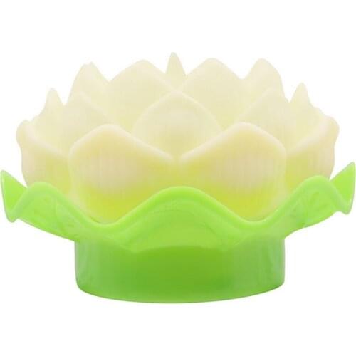 Lotus Flower Light Candle Holder 5.1" Wide Creative Lotus Flower Lamp Night Light for Bedroom Home Decoration Blessing Props