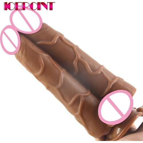 25*9.5cm Huge Siamese Dildo Realistic Clear Blood Wein Big Double Thick Penis with Suction Cup Sex Toys for Women Erotic Product