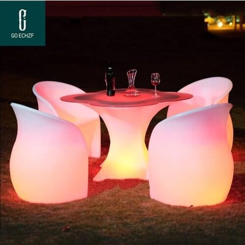LED illuminated cocktail table,Lounge LED,waterproof glowing led bar table,lighted up coffee table rechargeable,glowing mesa de