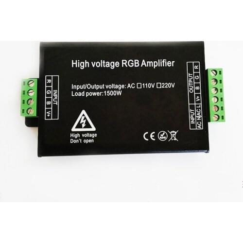 LED RGB Amplifier Controller AC 110V 220V 1500W For 110V 220V 5050 3528 RGB LED Strip Light