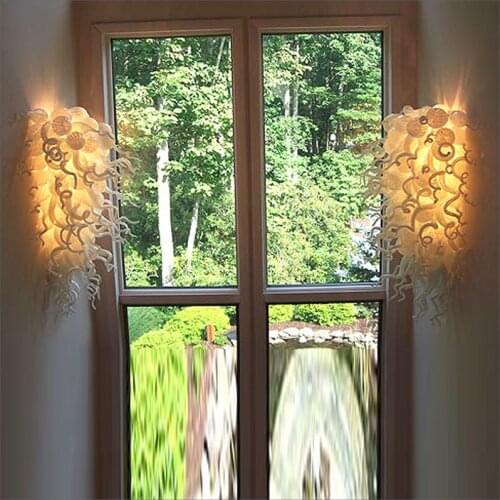 Top Design Colored Handmade Blown Glass Big Chandelier Hand Blown Murano Glass Chandelier Lamps