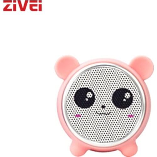 ZIVEI Cute Pet Portable Speaker with Hi-Res 3W Audio Bass, Metal Pairable Bluetooth Speakers for Outdoor Easy Carry, Honey Pink