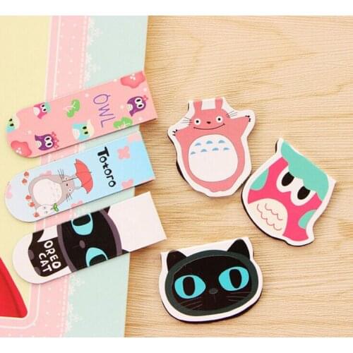 Cute Black Cat owl Totoro fruit Magnet Bookmark animal Paper Clip School Office Supply Escolar Papelaria Gift Stationery